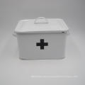 Vintage Enamel Acid Box Storage Box t With Lid